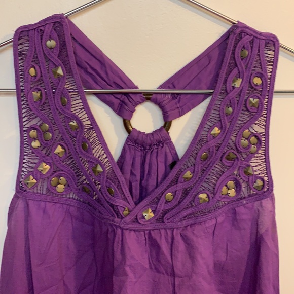 APT.9 tank top beaded neck size M purple - Picture 3 of 4